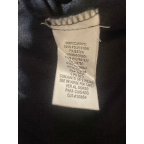 Vtg 80s STUDIO I Skirt Set Suit Short Sleeves Ruffled A-Line Womens 10 Red Black - Picture 16 of 16